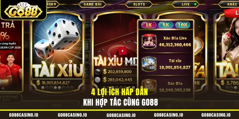 Đại Lý GO88 2 4 lợi ích hấp dẫn khi hợp tác cùng GO88