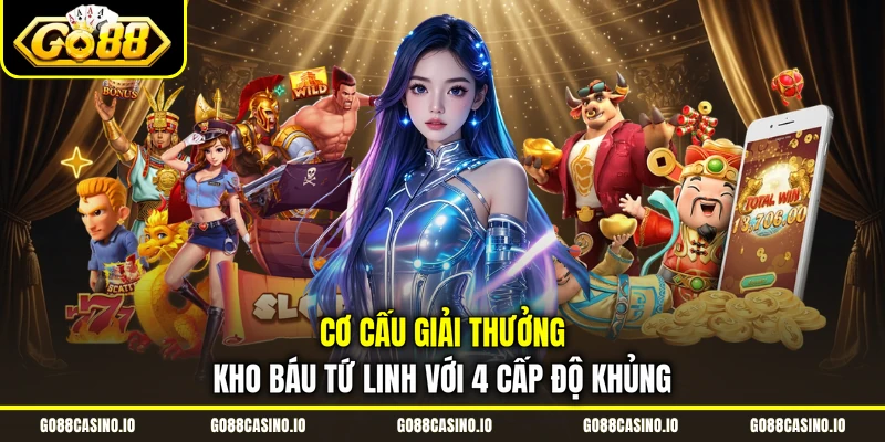Quay Kho Báu Tứ Linh Nhận 4 Quỹ Thưởng Siêu Khủng 2 Cơ cấu giải thưởng Kho Báu Tứ Linh với 4 cấp độ khủng