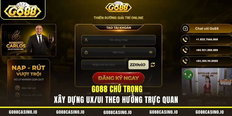 GO88 13 GO88 chú trọng xây dựng UX/UI theo hướng trực quan