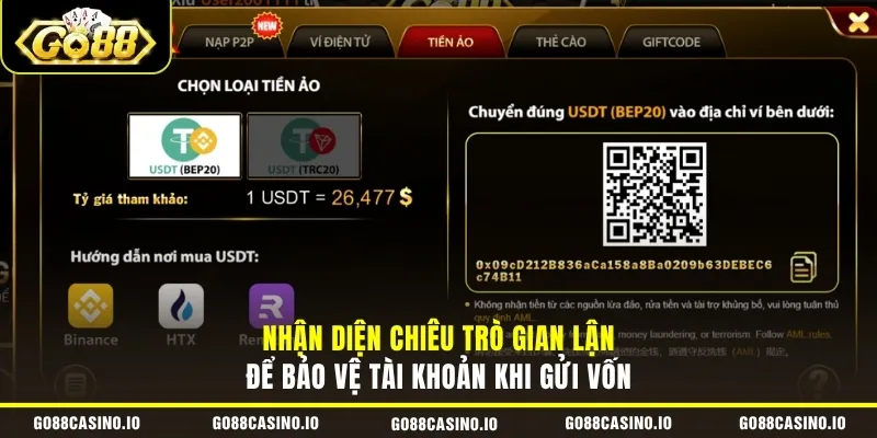 Nạp Tiền GO88 4 Nhận diện chiêu trò gian lận để bảo vệ tài khoản khi gửi vốn